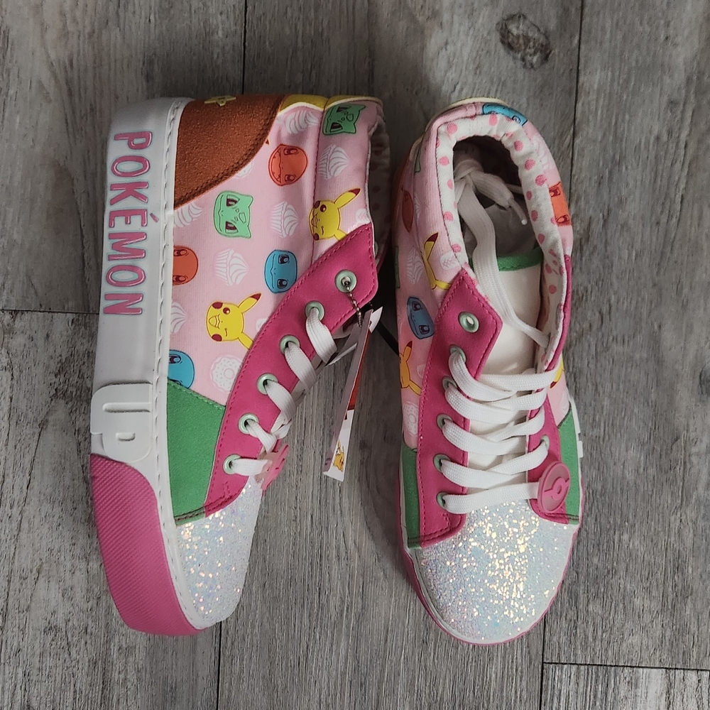 Pokémon Pikachu High-top Multicolor Glitter Sneakers